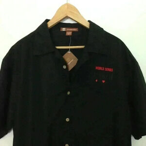 Harriton Men Short Sleeve Black Poker XL Shirt